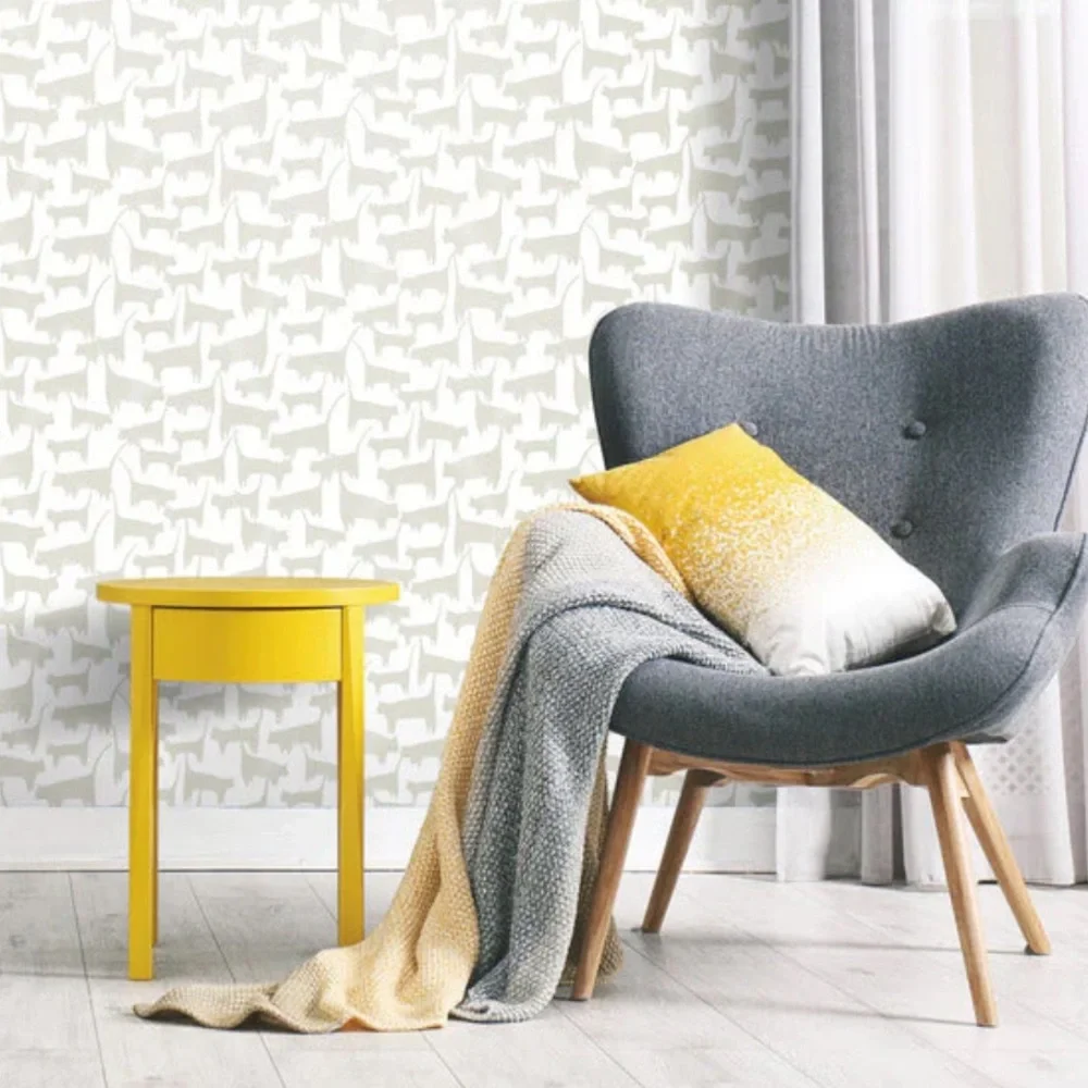 York Cat Tails Premium Peel + Stick Wallpaper Color: Neutral NWT